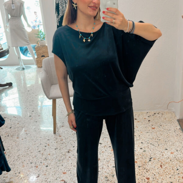 Beverly Comfort ασύμμετρο top - Black